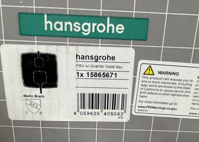 Hansgrohe 15865671 Pressure Balanced Valve Trim Only - Matte Black