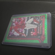 2025 Topps Series 2 Austin Hays Green Foil 22/99! #613 Cincinatti Reds
