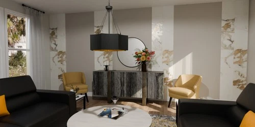 Quoizel QP6755 Zyler 4 Light 20"W Pendant - Black - Picture 7 of 7