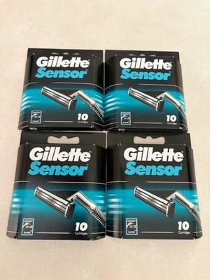 Gillette Sensor 10 Piece Self-Adjusting Twin Blades Replacement Razors 40 Count