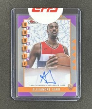 2025 Topps Finest ALEXANDRE SARR ROOKIE FINEST AUTO #RFA-AS WASHINGTON WIZARDS