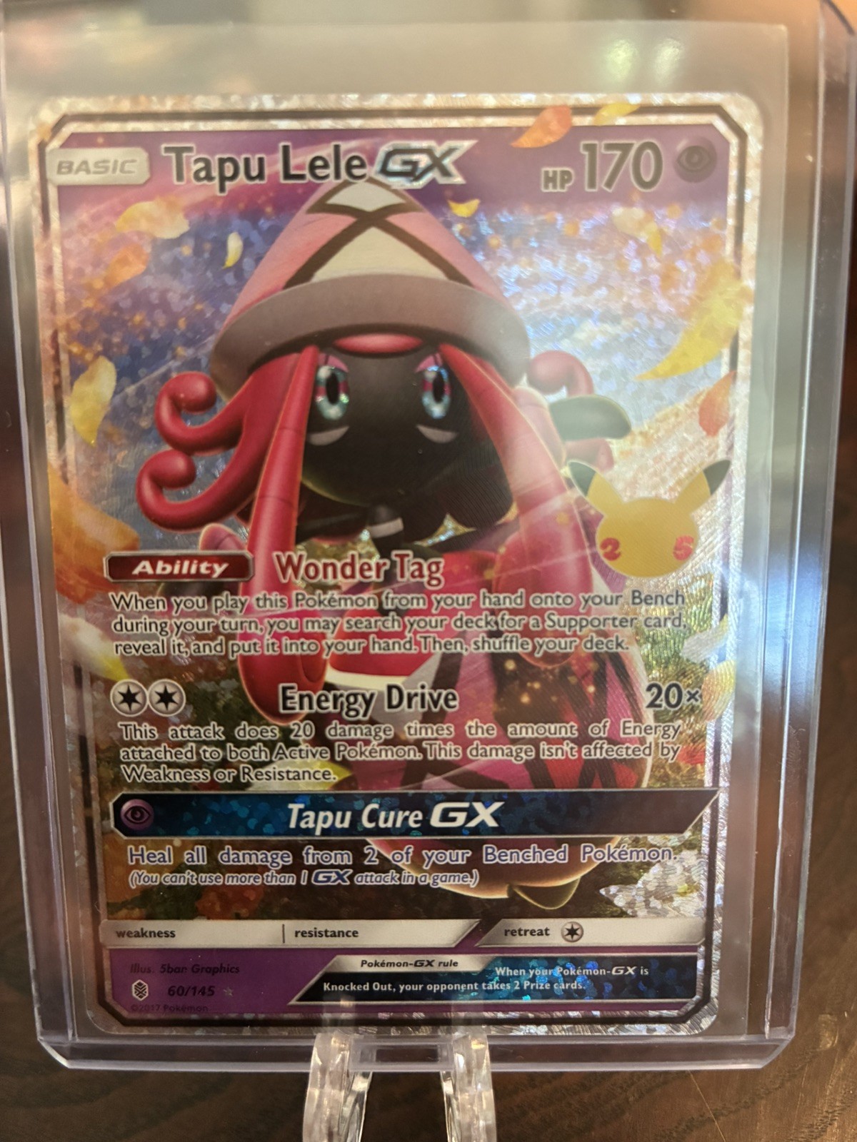 Pokémon Tapu Lele GX 60/145 Full Art Holo Near Mint Guardians Rising NM