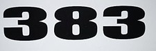 383 Engine Size Decals Fits Plymouth Dodge Mopar Charger Road Runner Muscle Car