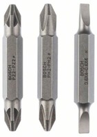 Bosch Doppelklingenbit-Set, 3Er, S0,6X4,0, S0,6X4,0, PH2, PH2, PZ2, PZ2, 45 Mm