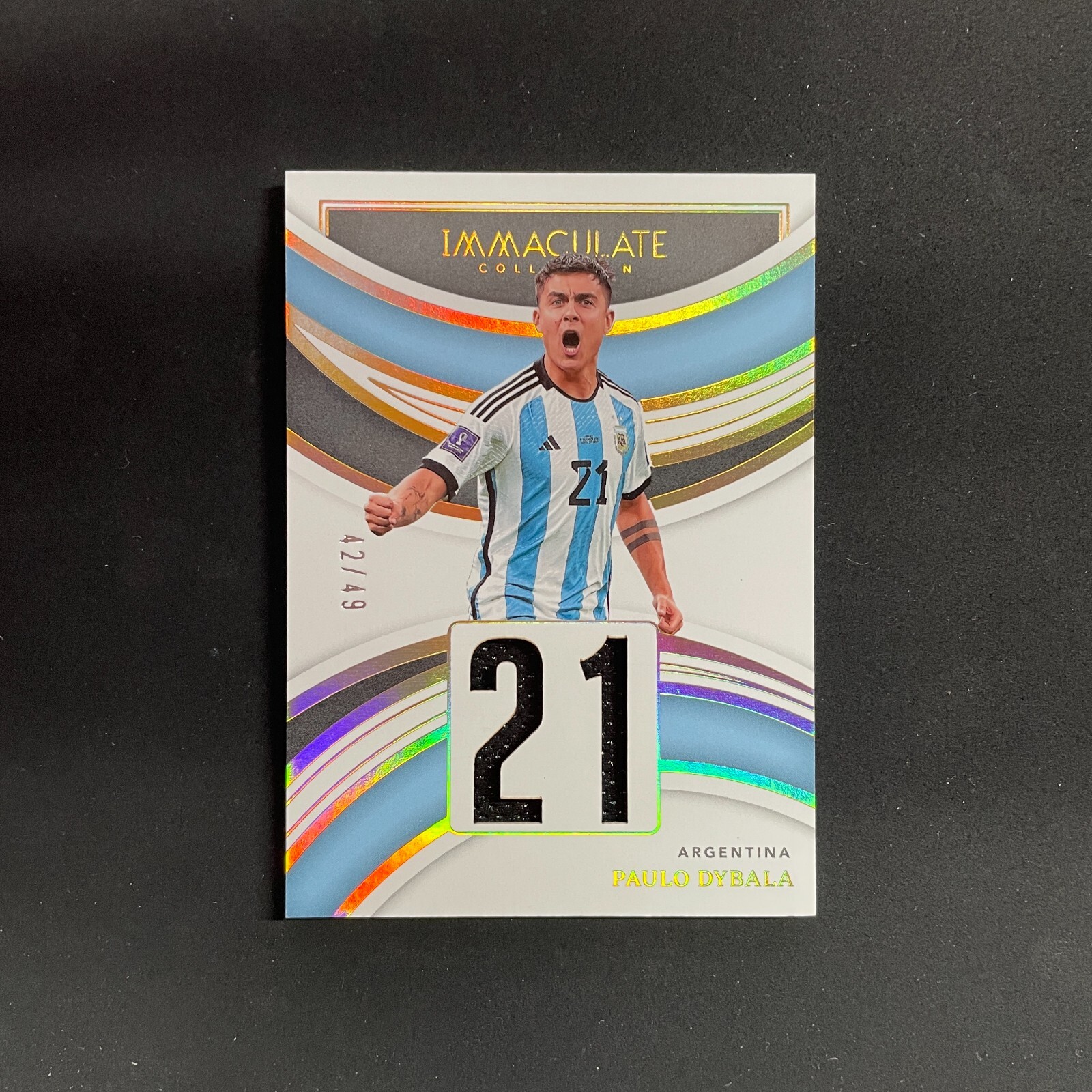 Paulo Dybala 2022 Immaculate #JN-PD Jersey Numbers /49 Price Guide