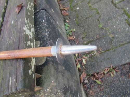 Alter Jagdstuhl mit  Lederauflage - Bild 3 von 4