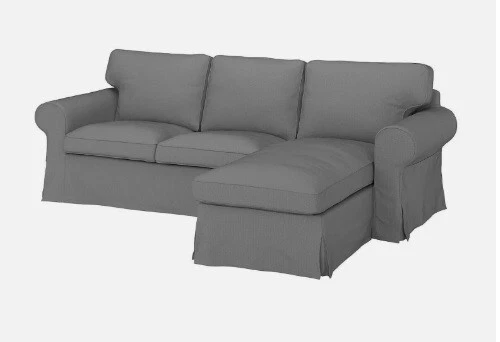 Housse Pour Canapé D'angle Ikea EKTORP - Occasion, Couleur Caramel Et Blanc, Dimensions 230x230