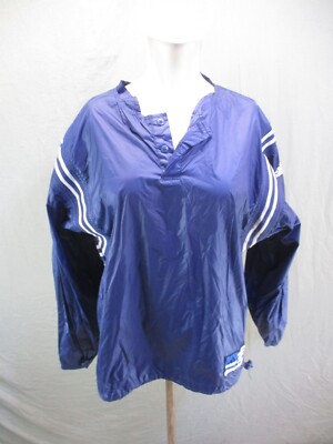 ADIDAS TEAM Size S Mens 100% Nylon Elastic Hem 1/2 Snap Athletic Pullover 457