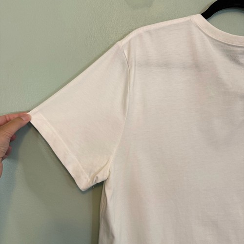 Banana Republic T-Shirt Mens Large White V-Neck Supima Cotton Short Sleeve - 第 3/7 張圖片