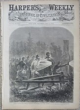 1862 Harper's Weekly 17 mai, guerre civile, Farragut, Fort Macon, fleuve Mississippi