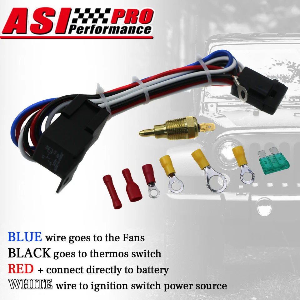 3 ROW Radiator Shroud Fan Relay For 96-07 Ford Taurus Mercury Sable 3.0L 3.4 - Image 4 of 4