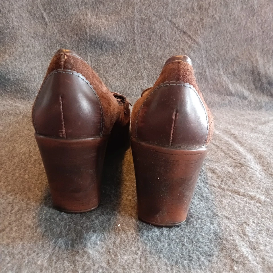 贝斯高跟鞋女式 8.5 米棕色楔形 Jacqueline 皮革鞋面 061234 — 第 3/4 张图片