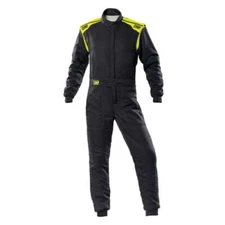 OMP IA0-1828-E01-SF-18452 Racing Suit First-S My2020 Anthracite/Fluo Yellow