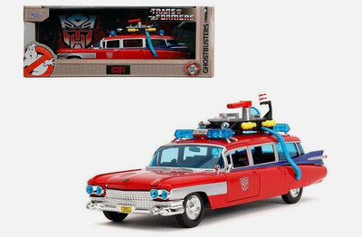 Ghostbusters - ECTO-1/Mash Up - Optimus Prime Graphics - Jada 1:24 Metal