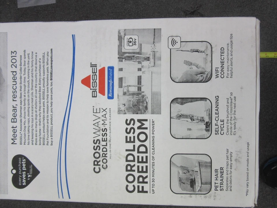 Bissell Model 2554R Crosswave Cordless Max All-In-One Multi-Surface Cleaner NEW - Image 3 of 4