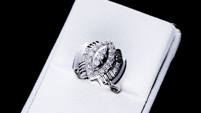 Vintage 0.65 Ct Diamond and 18k White Gold Dress Ring, 1950s, Size 8.25 |  eBay