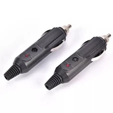 2PCS 12V Universal Male Car Cigarette Lighter Socket Plug 15A Fuseuxb