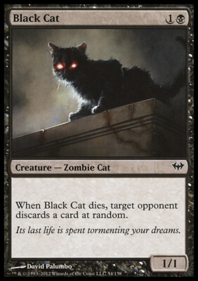 Magic the Gathering MTG Black Cat (54) Dark Ascension   LP