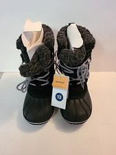Kid's Kit Lace-Up Winter Boots Black - Cat Jack Size 13 B-418