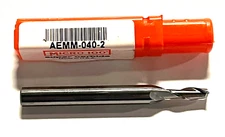 Micro 100 4mm Carbide End Mill 2 Flute USA Made AEMM-040-2