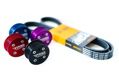 Polea de acero sobrealimentador de aluminio RTMG para Mini Cooper S R53 azul