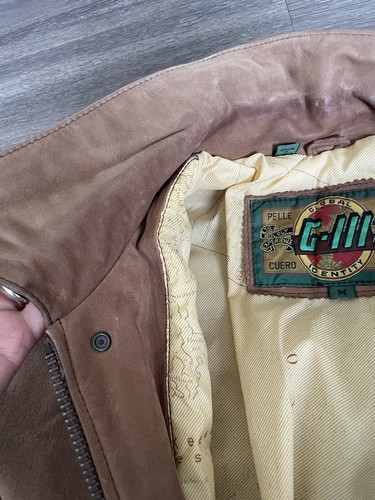 Vintage global identity g-iii leather bomber jacket Size M Brown Leather Clean - Picture 8 of 17