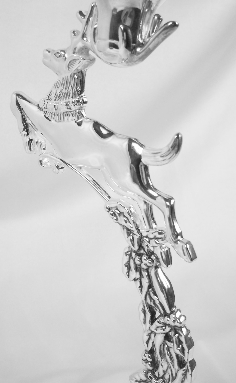 Silver Plated Reindeer Candle Holder Holiday Collection by Godinger eBay