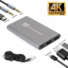 MadHornets E201-B070-GRY- 4K HD Video Capture Card USB 3.0 Game Recorder (IL/...