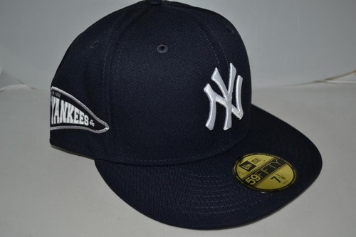 Casquette New York Yankees New Era 59FIFTY 5950 – Gris/Noir – Taille 7 1/4 (ajustée)