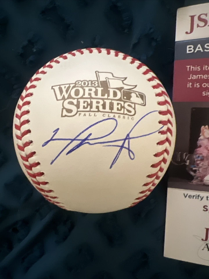 David Ortiz MLB Boston Red Sox Autographed World Series Logo Baseball JSA - Image 2 of 4