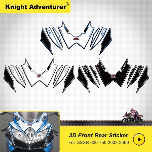 Autocollants 3D En Relief - SUZUKI - R, GSXR, 600, 750, 1000 - Noir - Accessoire De Personnalisation - Auto