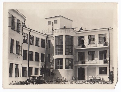 1930s Constructivist modern architecture Interesting building antique photo USSR