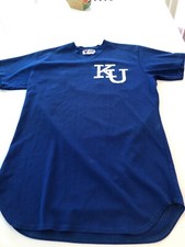 Game Worn Used Kansas Jayhawks KU Baseball Jersey Victory Size 48 #44