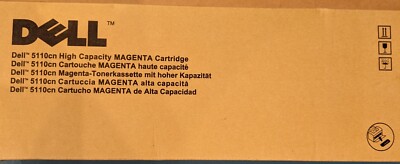 Dell 5110cn 593-10125 KD557 high capacity magenta toner cartridge Genuine OEM 
