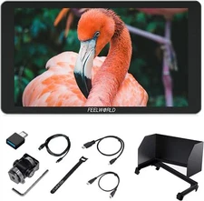 FEELWORLD P6XL 6" Camera Monitor Built-in Battery 1200nits Touch Screen 4k HDMI