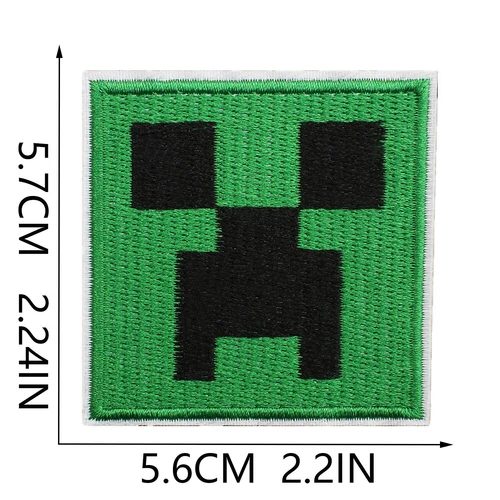 12/16 Stück Minecraft Patches Mosaik Welt Stickerei Bügelbild Applikation Jacken Jeans - Bild 18 von 20