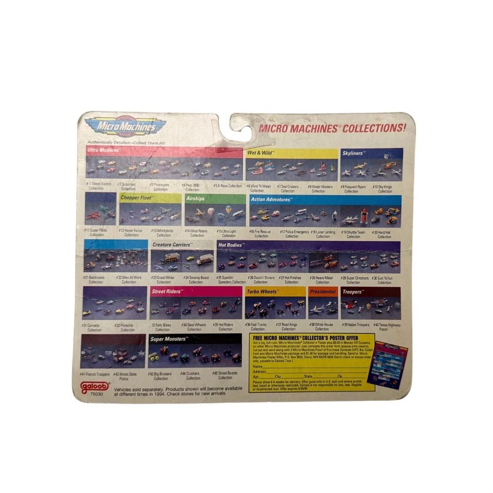 Vintage 1993 Micro Machines Fire Rescue Collection #16 Galoob New Sealed MOC - Image 2 of 4