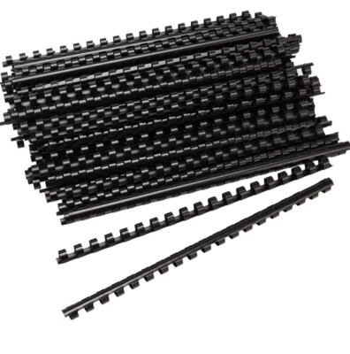 Amazon Basics Kunststoff-Bindekamm, 100 Stück/Box, 19-Loch, 10 mm, 60 Blatt