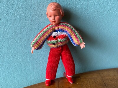 Mädchen Puppe Biegepuppe Caco Puppe Puppenhaus 1:12  Puppenstube  doll