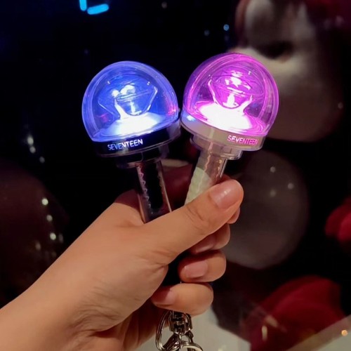 SEVENTEEN SVT Carat Bong Mini Light Stick Keyring Color Change Keychain Pendant  - Picture 1 of 8