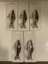 Fishing Lures for Bass Trout, Multi Jointed Swimbait Slow Sinking 200 Pieces