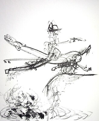 Roberto Matta: Rodeo, Cowboy Surrealistisch, Lithografie Originell, 1967