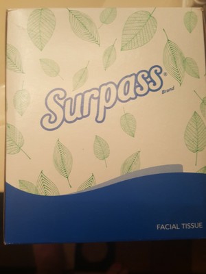 Surpass 21320 Facial Tissue, 2-Ply Pop-Up Box 110 tissues lot 32 boxes free ship