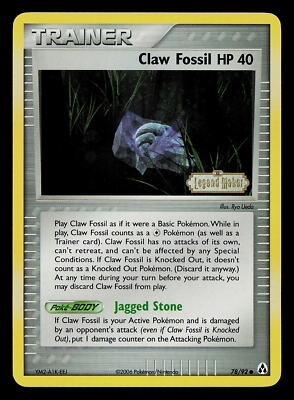 Pokemon Card - Root Fossil Power Keepers 86/108 Reverse Holo