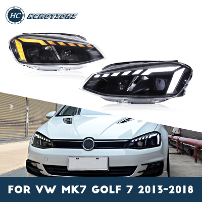 HCmotion LED Headlights For 2013-2018 VW Golf Mk7 7 Projector LED Sequantial