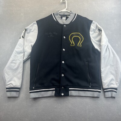 Under Armour BEAT THE ODDS Varsity sweat Shirt Bomber Track Jacket Mens sz XL