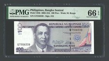 Philippines 100 Piso 2005-10A P194b Uncirculated Grade 66