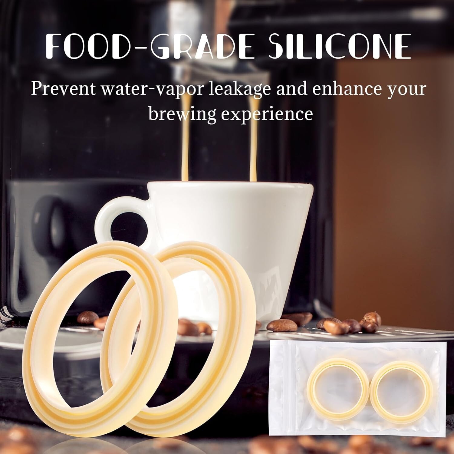 54Mm Silicone Steam Ring, 2Pcs Silicone Gasket Breville Accessories for Breville