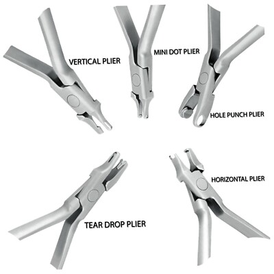 Dental Orthodontic Retainer Brace Clear Aligner Pliers set of 5 Pcs