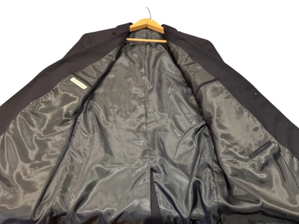 Geoffrey Beene Navy Blazer Men’s 40L Classic Vintage Two Button Suit Jacket - Image 4 of 4